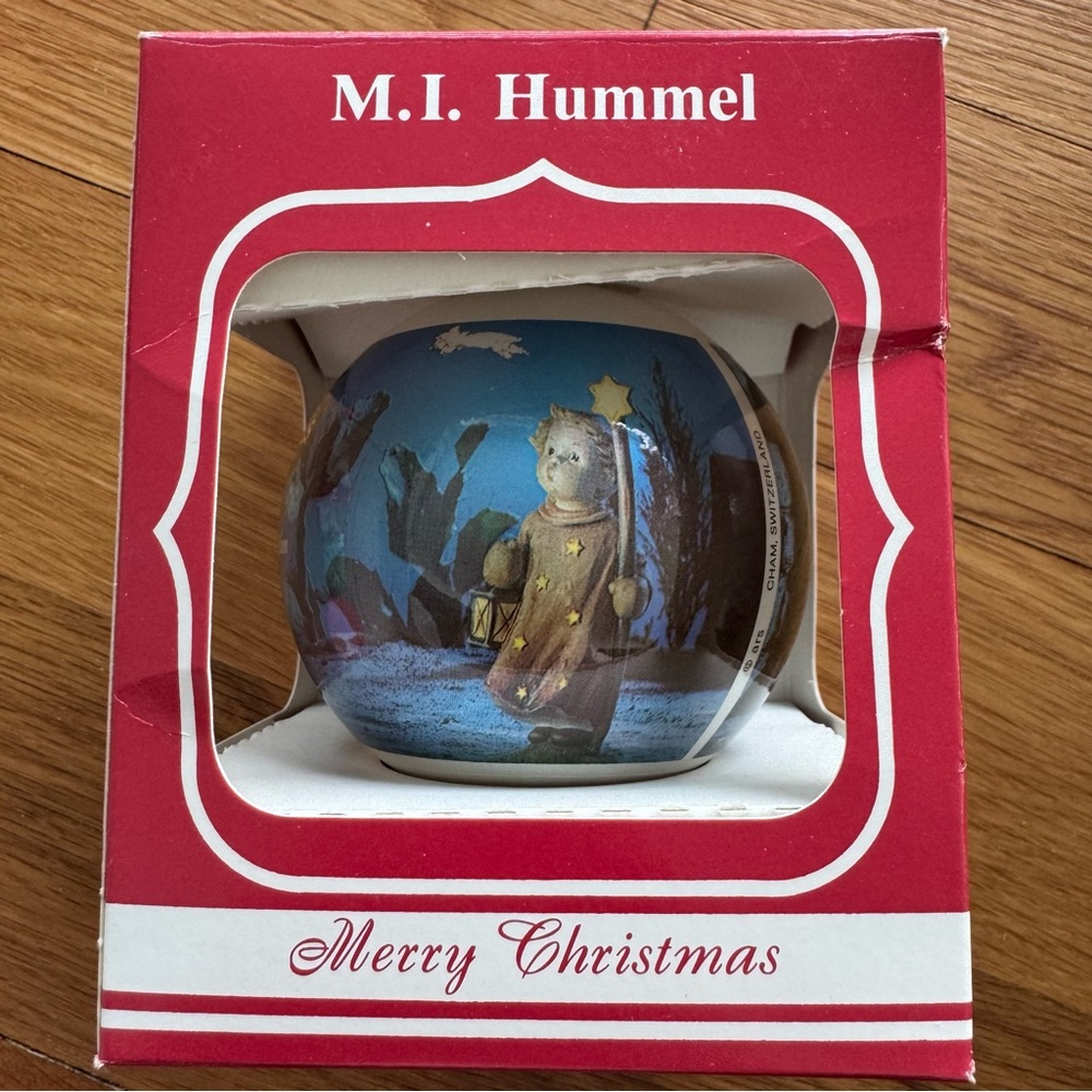 M I Hummel Christmas Song Glass Ornament 1989 7th Annual Edition With Box